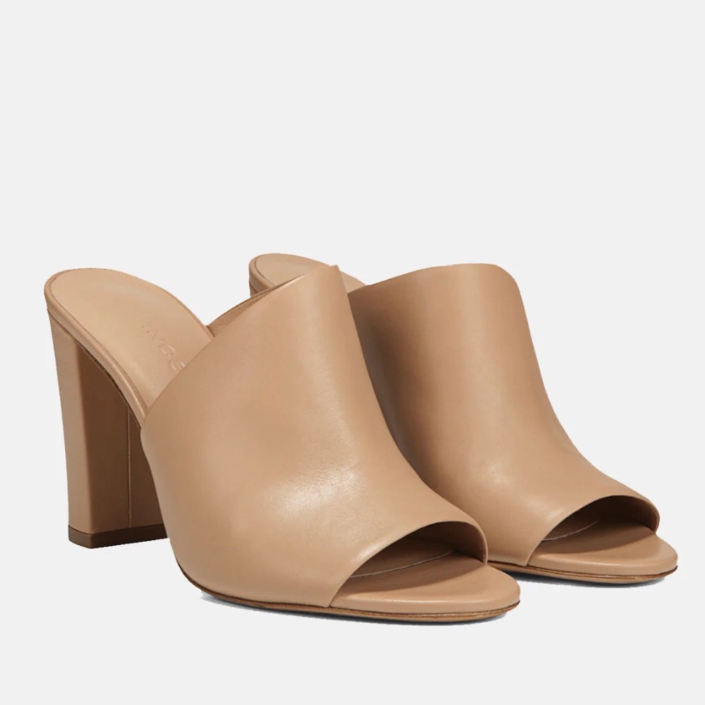 Vince Hanna Leather Mule Heels